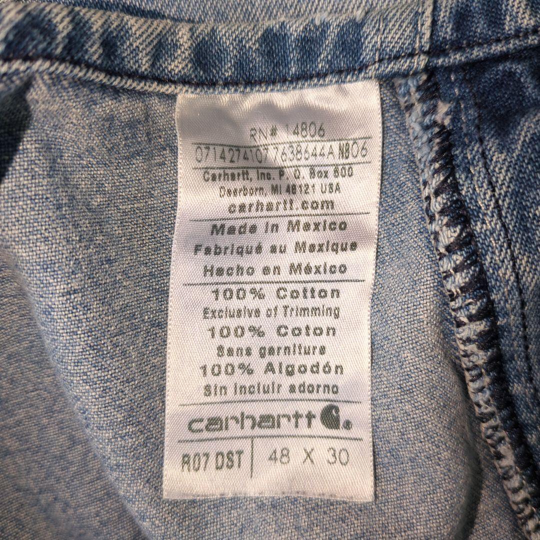【carhartt】メンズ　オーバーオール　太め　古着