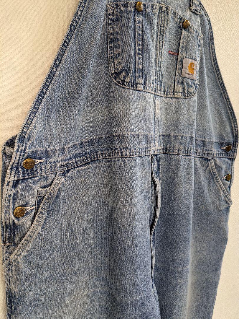 【carhartt】メンズ　オーバーオール　太め　古着