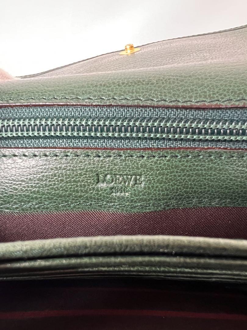 LOEWE ロエベ カードケース お財布 レザー グリーン ブルー レディース 画像12