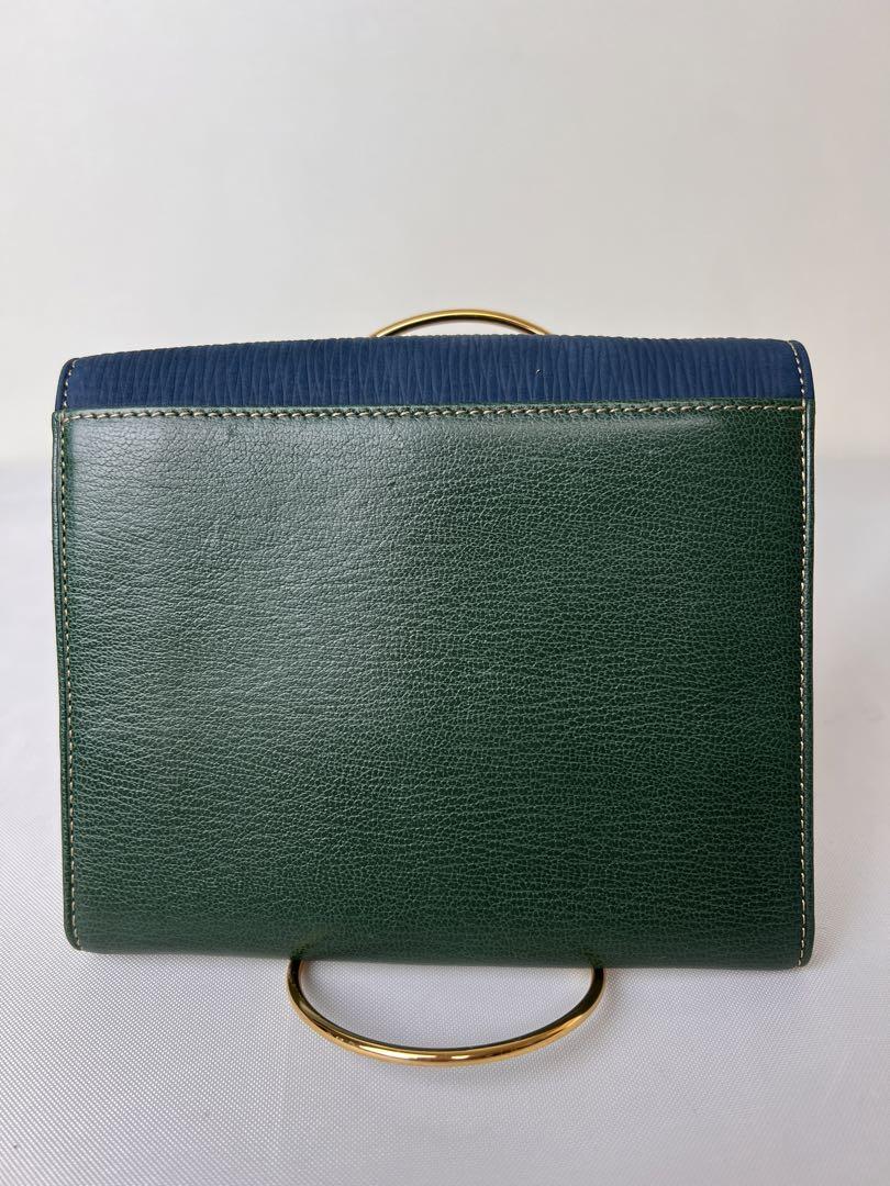 LOEWE ロエベ カードケース お財布 レザー グリーン ブルー レディース 画像3