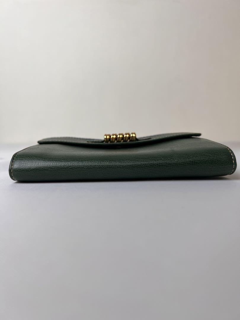 LOEWE ロエベ カードケース お財布 レザー グリーン ブルー レディース 画像7