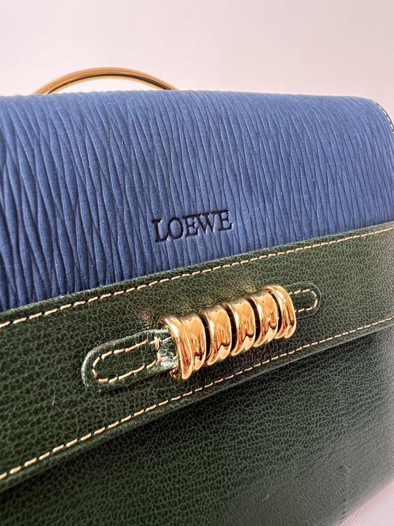LOEWE ロエベ カードケース お財布 レザー グリーン ブルー レディース 画像8