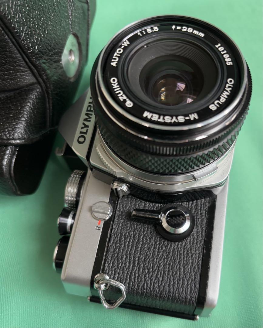 100％本物 + (革ケース付) M-1 OLYMPUS ☆ ☆M-SYSTEM メルカリ - 広角28mm フィルムカメラ