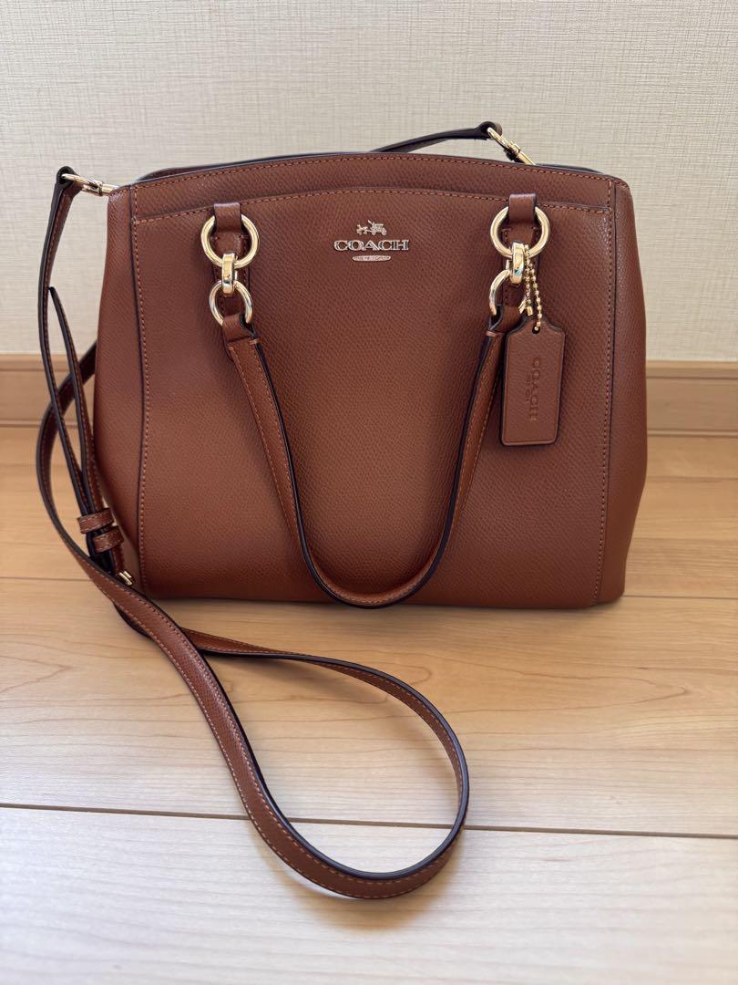 美品 COACH ショルダーバッグ レザー キャメル 2way オールド