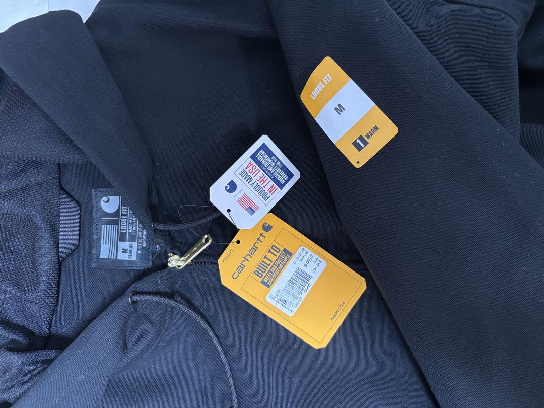 Carhartt アクティブ ジャケット ブラック フード付きジャケット