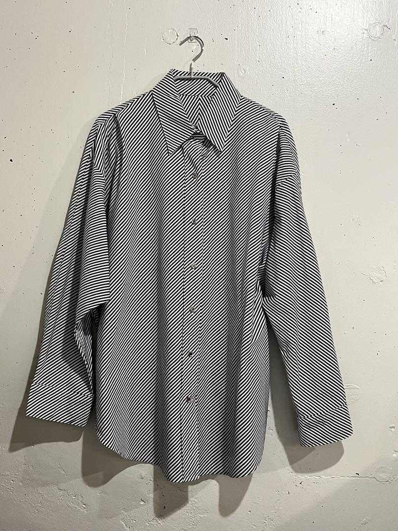 Laungedress ラウンジドレス バイヤスストライプシャツ ブラック