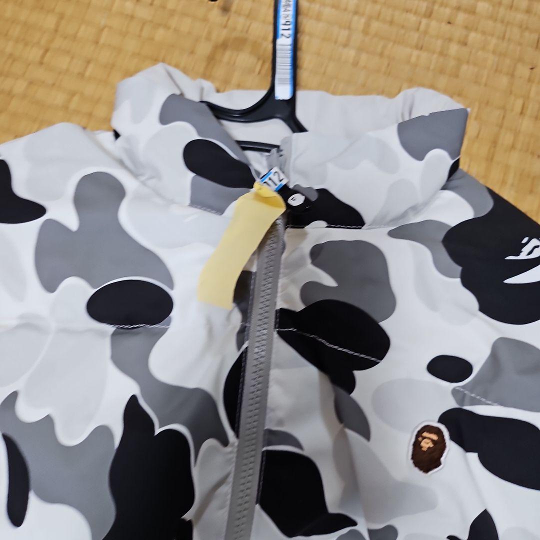 a bathing ape 白黒迷彩ダウンジャケット