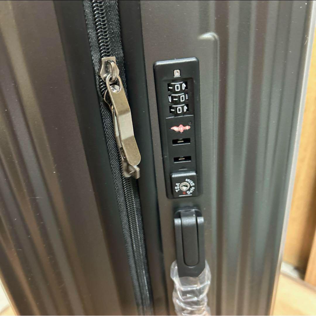 スーツケース 機内持ち込み キャリーケース 大容量 TSA Mサイズ グレー