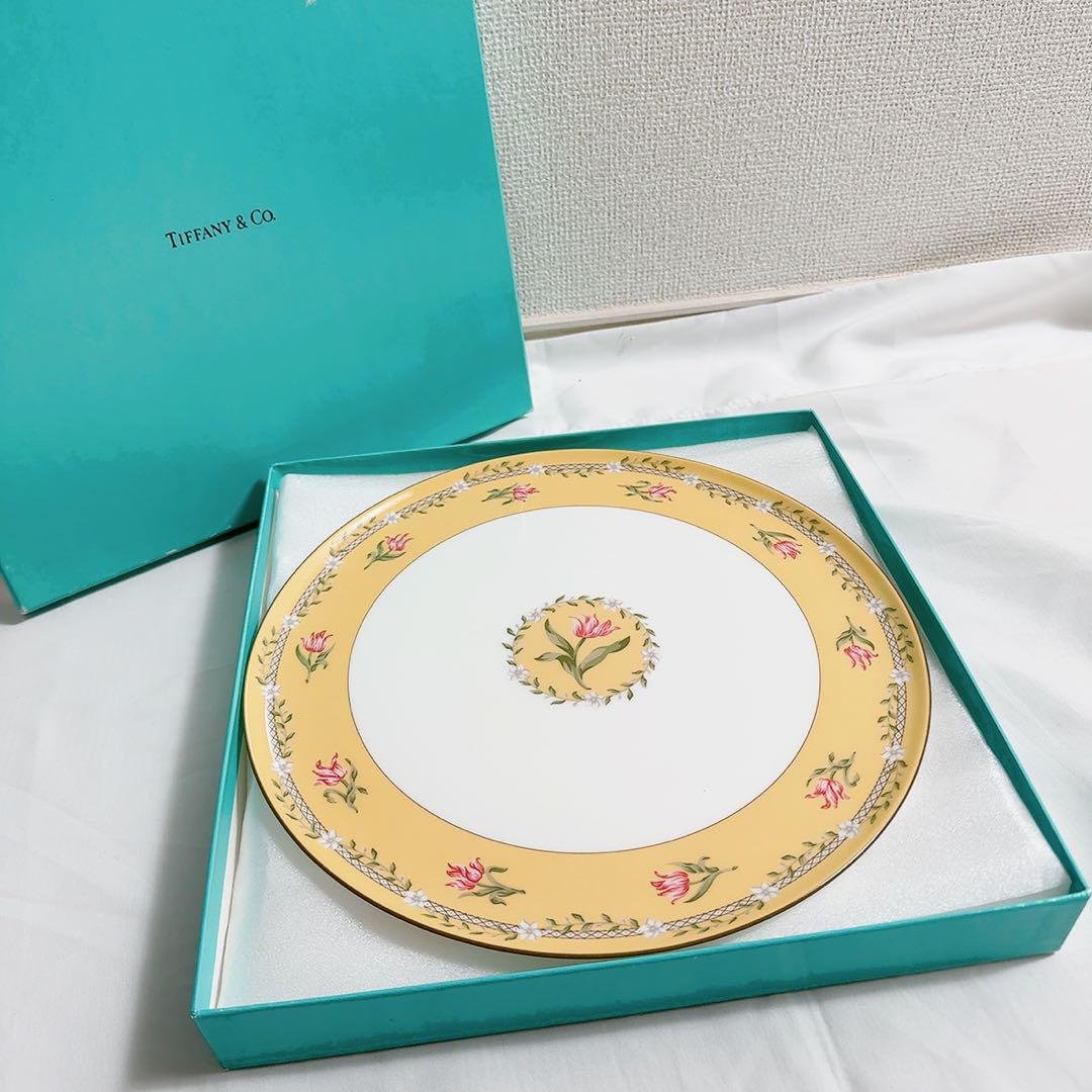 ✨未使用品✨TIFFANY&Co.大皿ピンクチューリップ プレート