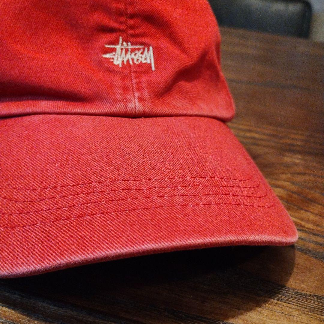 90s Old Stussy キャップ赤 白タグusa製