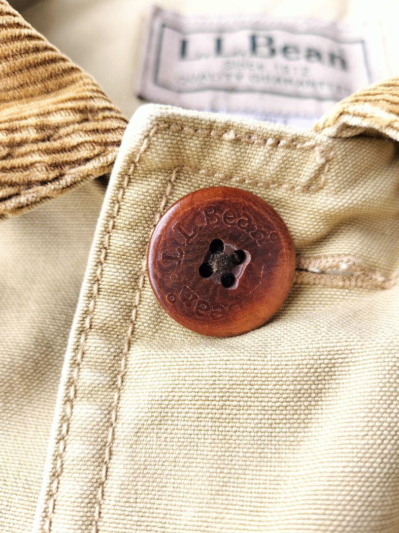llbean ベージュ コーデュロイ襟 カバーオール L ハンティング