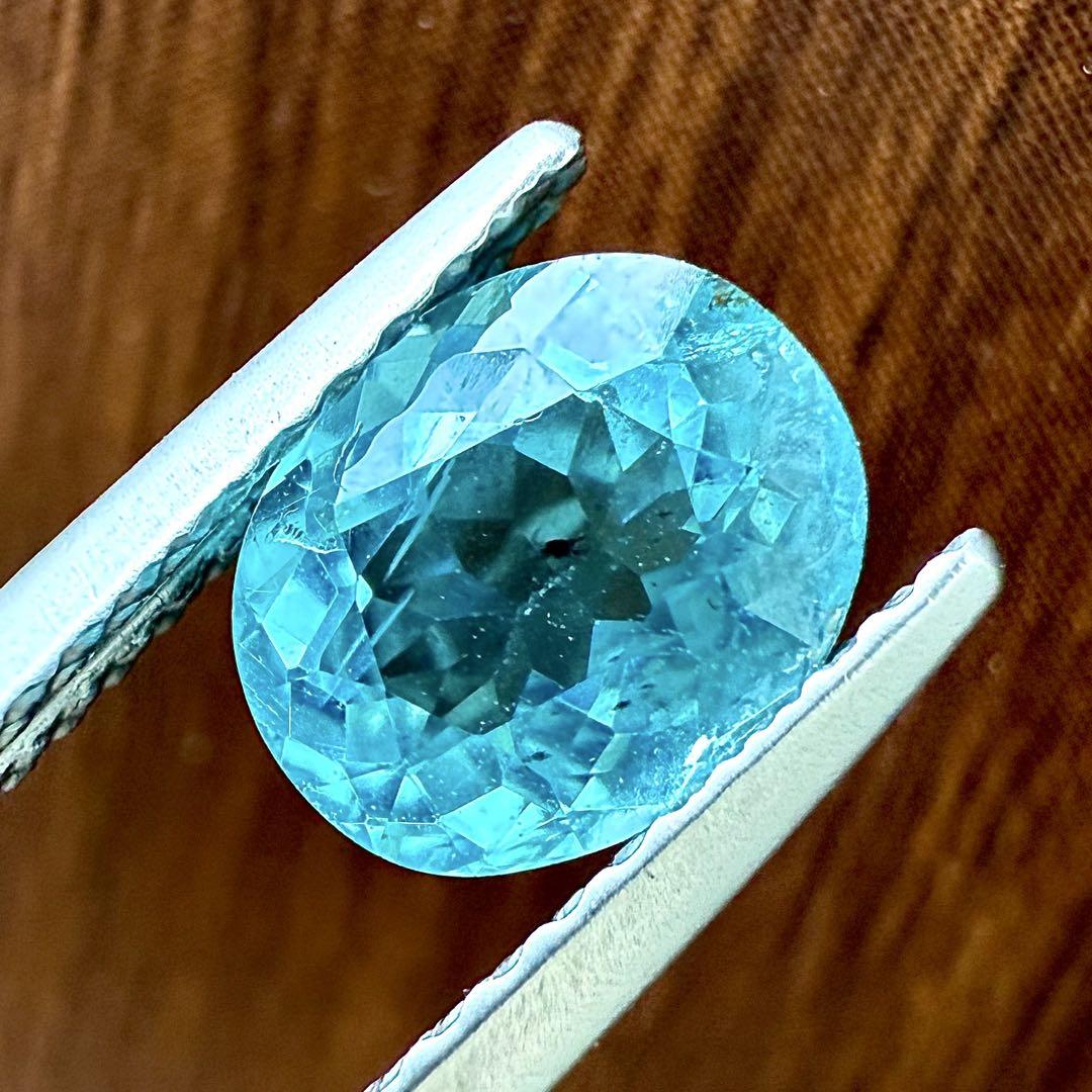 綺麗やった!小粒のアパタイトさん 大粒 アパタイト 1466 天然 ルース 1.26ct 宝石鑑別書付き