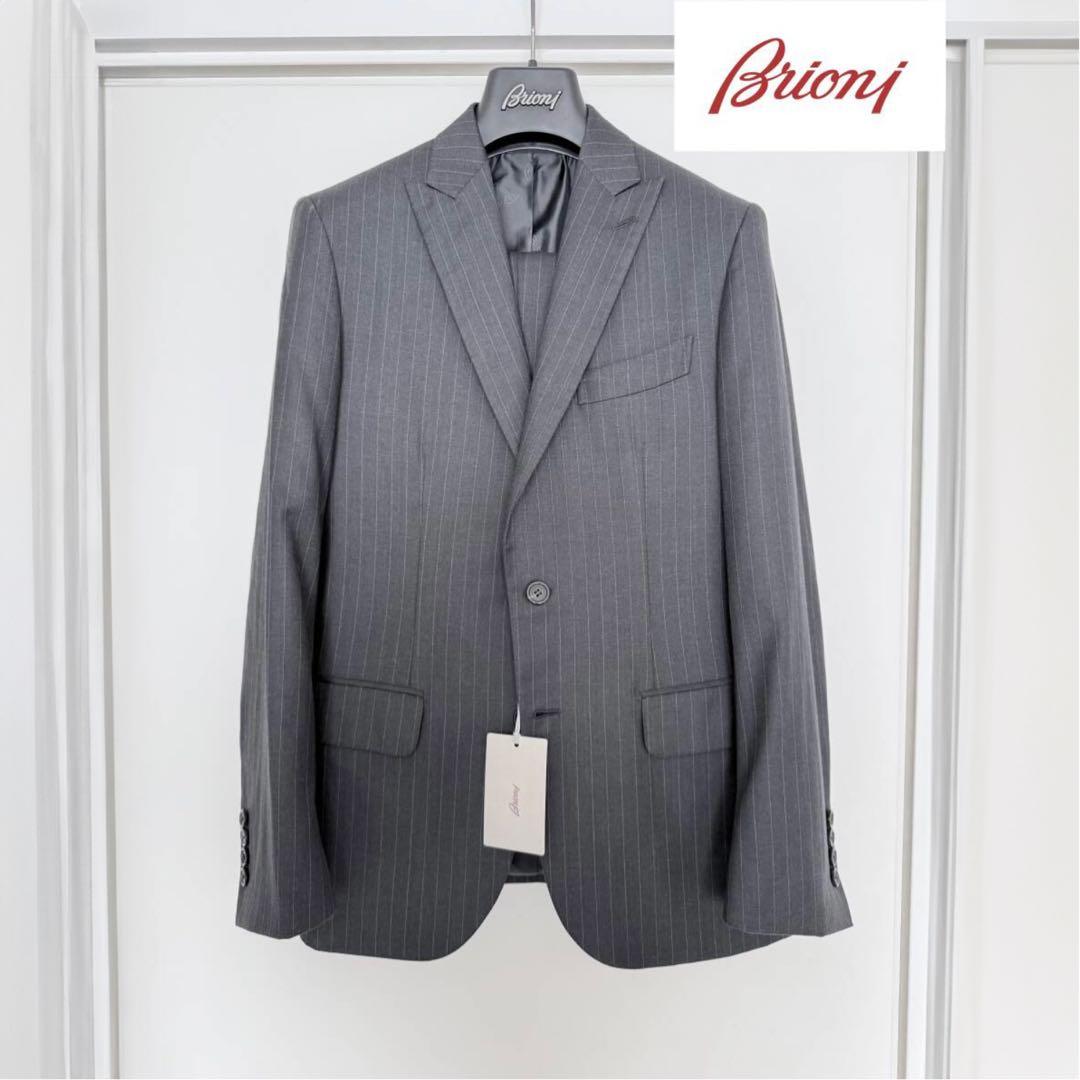 定価93万5000円 付 ブリオーニ グレー スーツ セットアップBrioni
