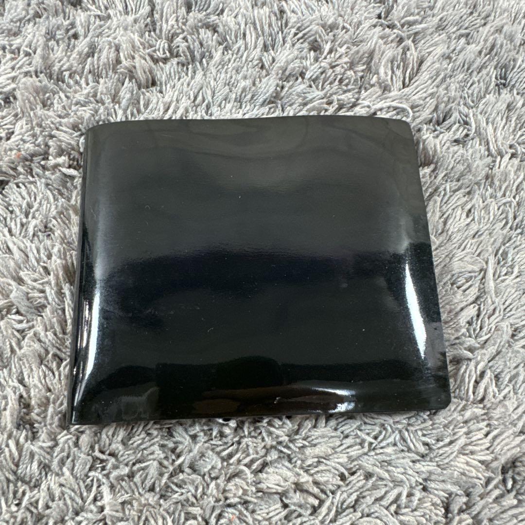 JIL SANDER ジルサンダー エナメル × レザー 薄型 二つ折り財布