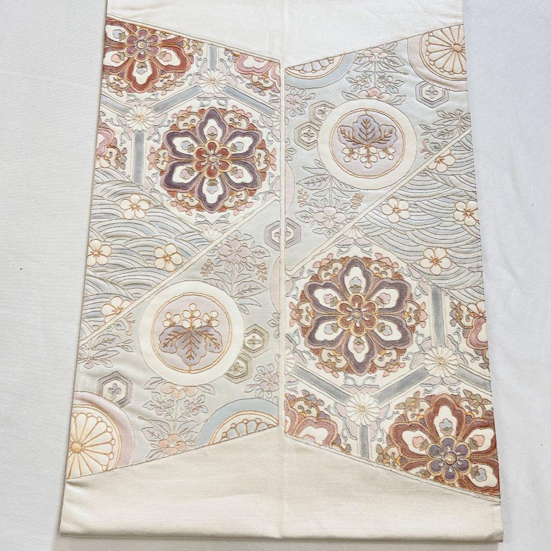 銀駒刺繍　金駒刺繍　華紋　袋帯　着物　015w nrcg.lt