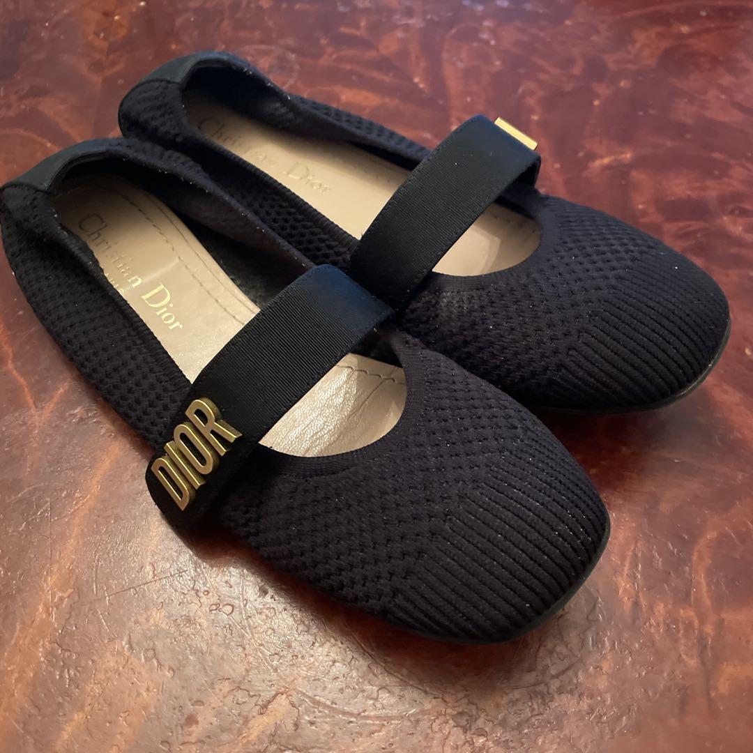 Dior ブラックバレエシューズ！35ハーフ