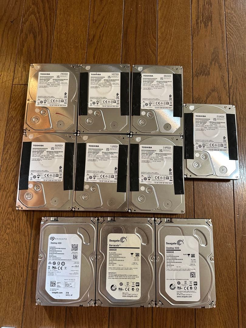HDD 4t x7 3t x3 ジャンク