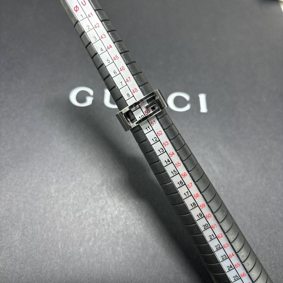 ⭐️希少 GUCCI グッチ ブラックルテニウム Gロゴ リング指輪 SV