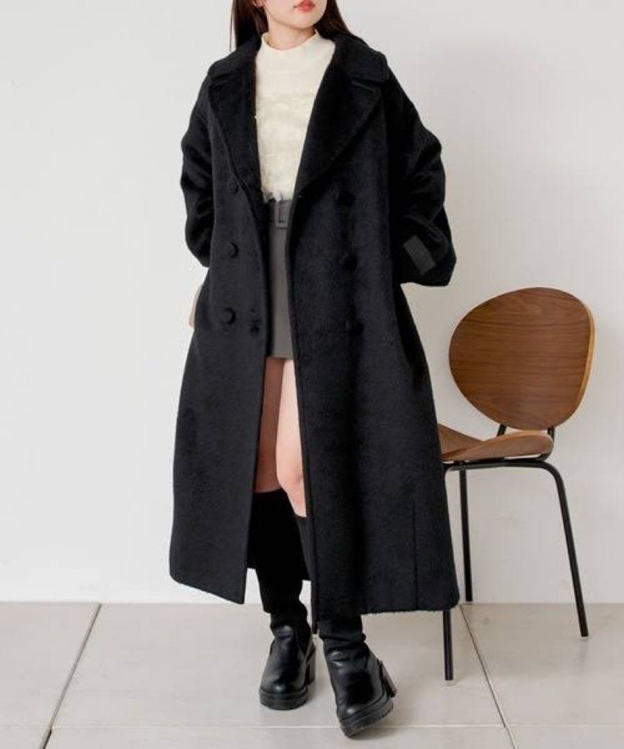 ダブルシャギーロングコート SIZE Chico who s who Chico