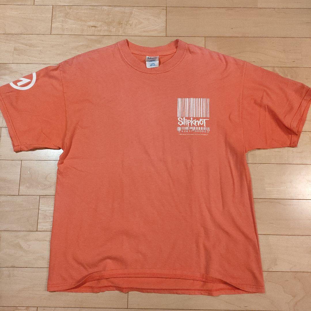 slipknot バンドT オレンジ XL 2001年 バーコード
