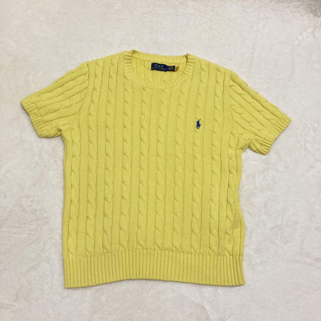 美品✨ ポロラルフローレン 半袖ニット 黄色 - メルカリ