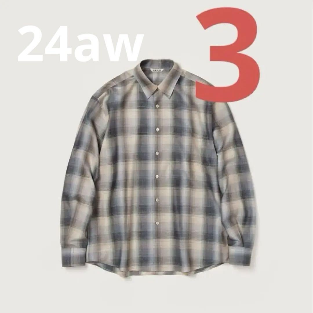 SUPER LIGHT WOOL CHECK SHIRT サイズ3 画像1