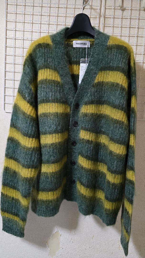 DISCOVERED | モヘアボーダービッグシルエットカーディガン |FREE SIZE・DISCOVERED