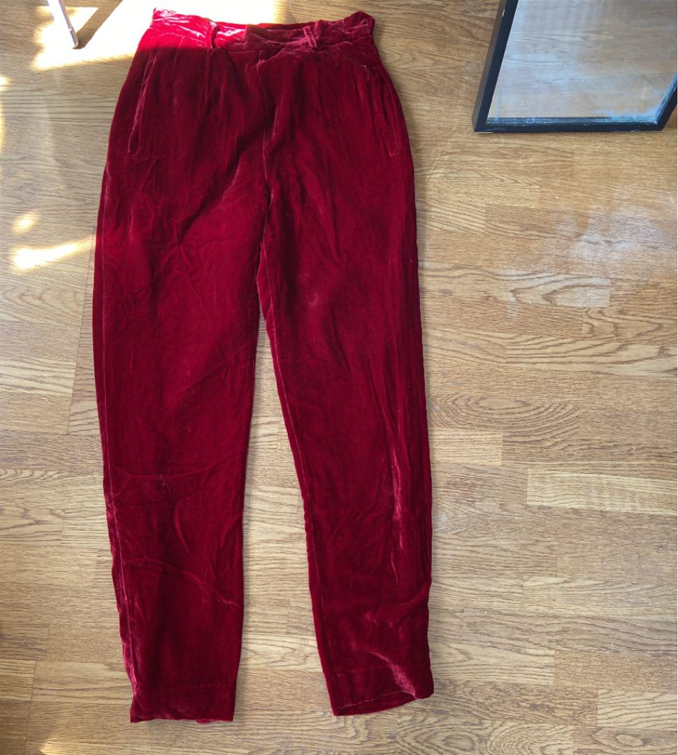 1800円 卓出 vintage ベロアパンツ パンツ スラックス サイドジップパンツ
