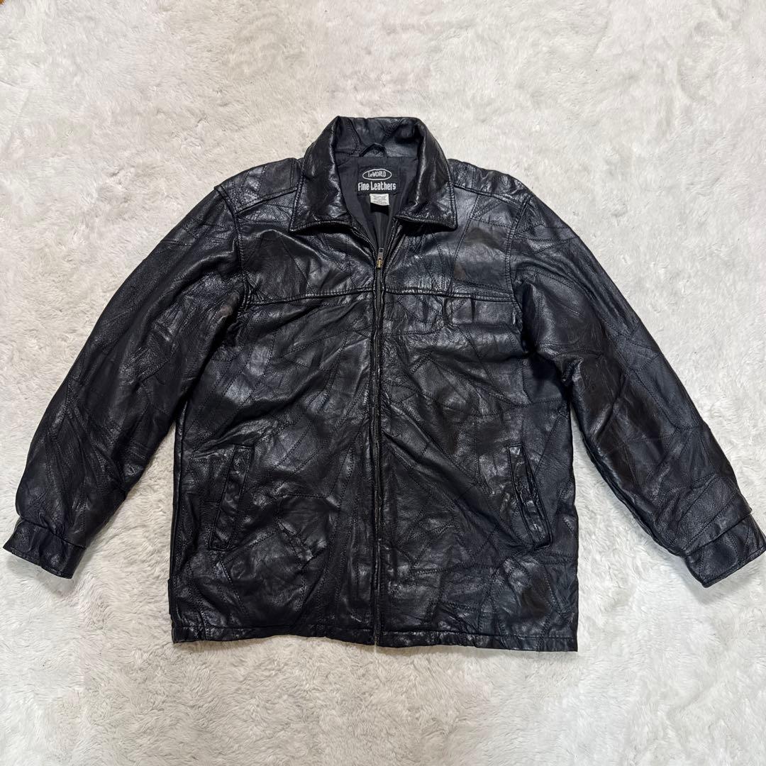 80sビンテージ！パッチワークレザージャケット