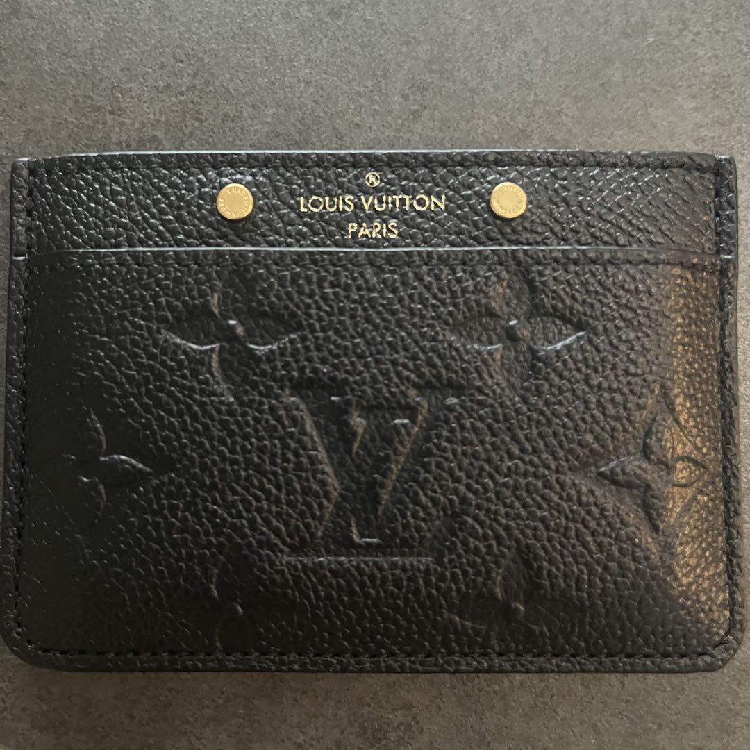Louis Vuitton カードケース ブラック LOUIS VUITTON カードケース ポルト カルト・サンプル ブラック