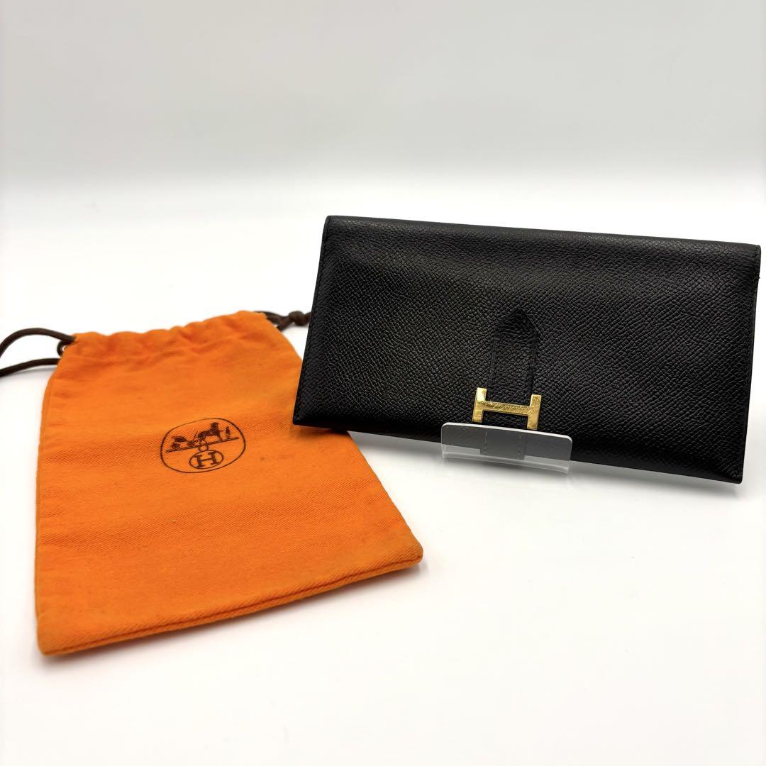 たーちゃん　美品✨ HERMES ベアン クラシック 長財布 ブラック