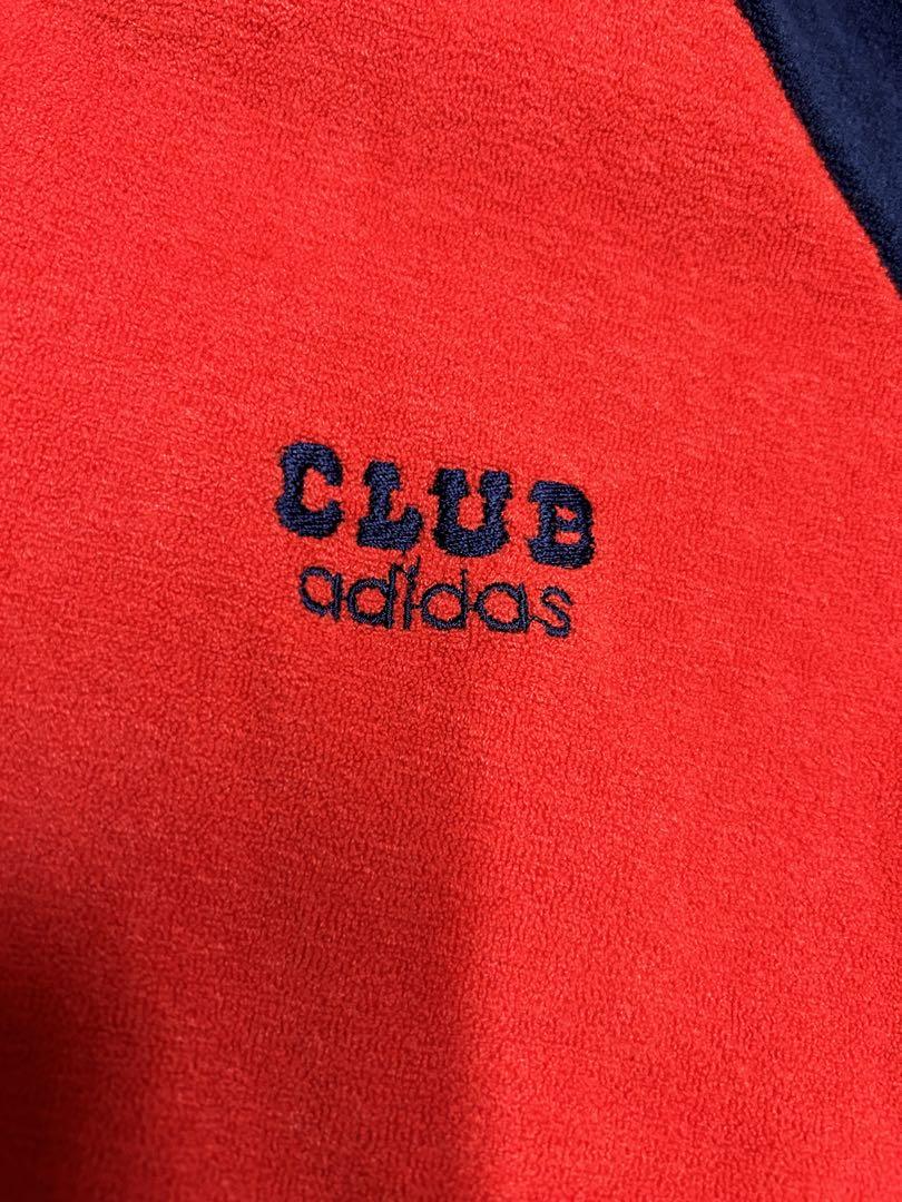 CLUB adidas 80s トラックジャケット レッド L パイル地 - メルカリ