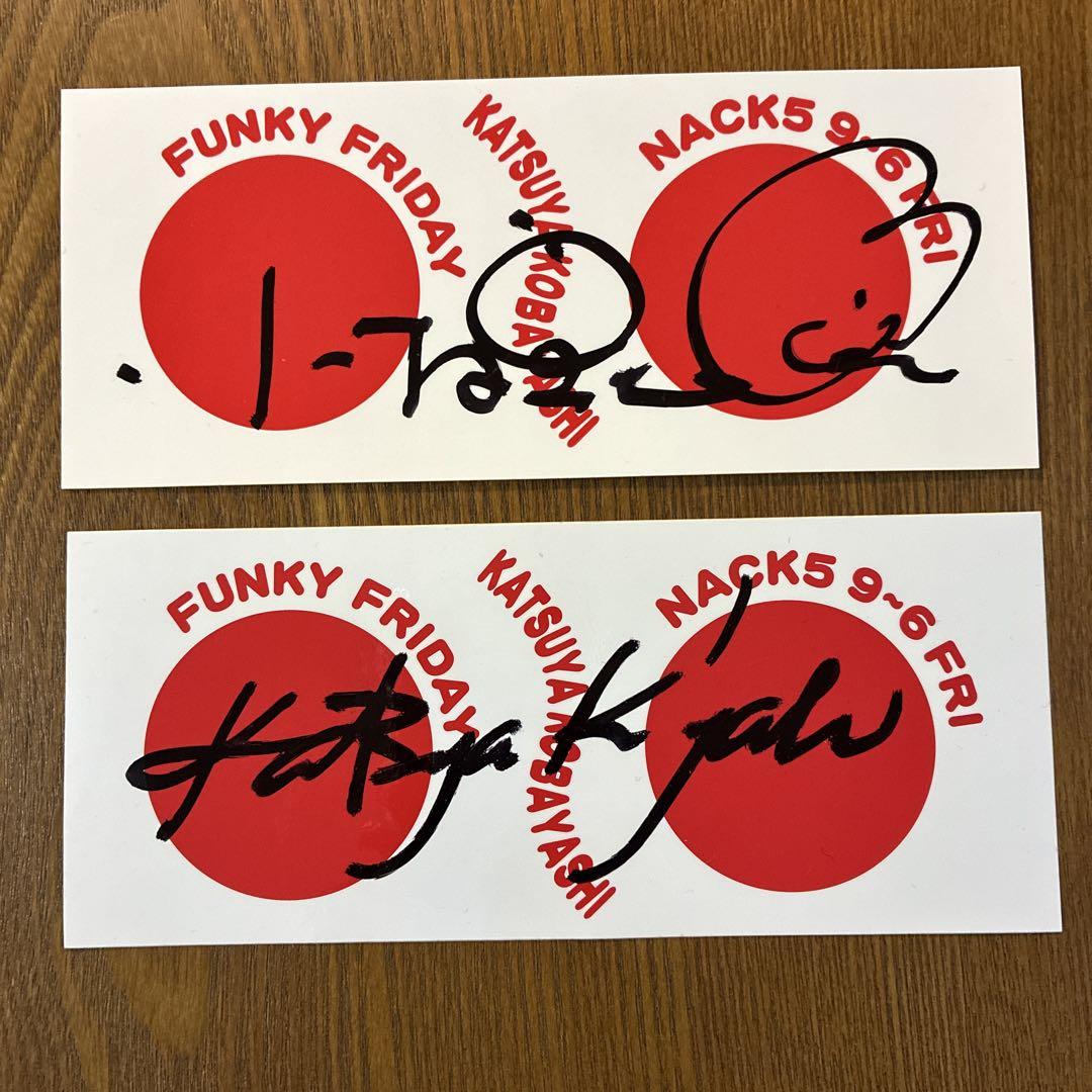 NACK5 「FUNKY FRIDAY」 サイン入り Tシャツ & ステッカー NACK5 ファンキーフライデー 直筆サイン入り3.11復興支援＆最新