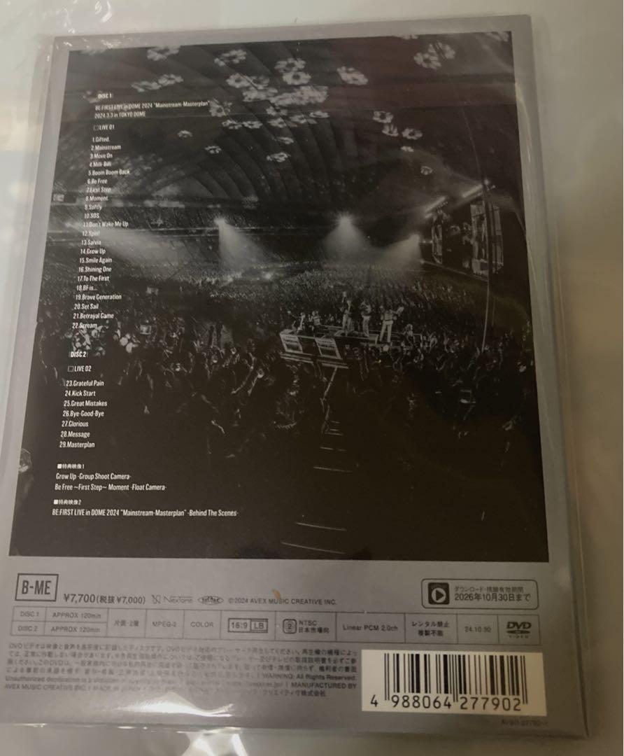 邦楽 BE:FIRST LIVE in DOME 2024 DVD BE:FIRST LIVE in DOME 2024 ”Mainstream-Masterplan” in TOKYO
