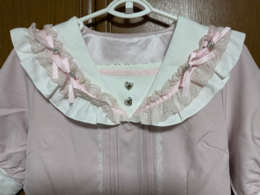 セーラービジューレースフリルワンピース ミニ丈