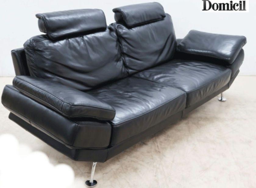 Domicil　ドミシール IDC　大塚家具 総革 ソファ　2.5人掛けソファ