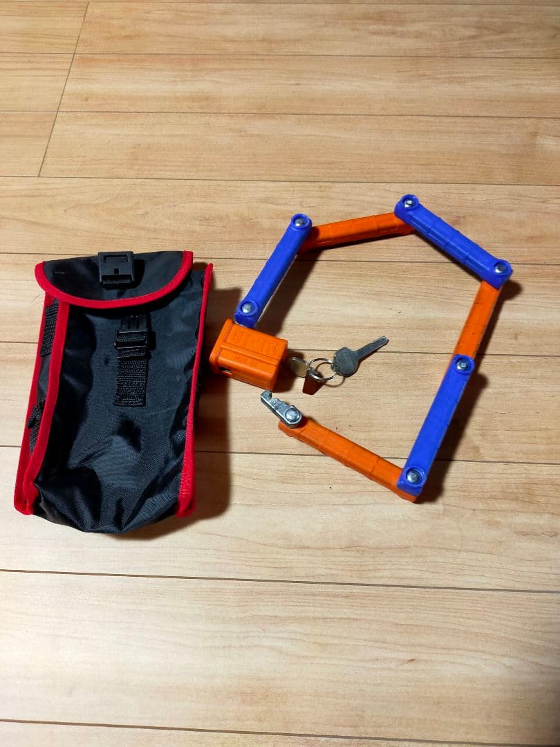 アイボリー×レッド バイクロック BL10 ヤマハオートセンター製 【品