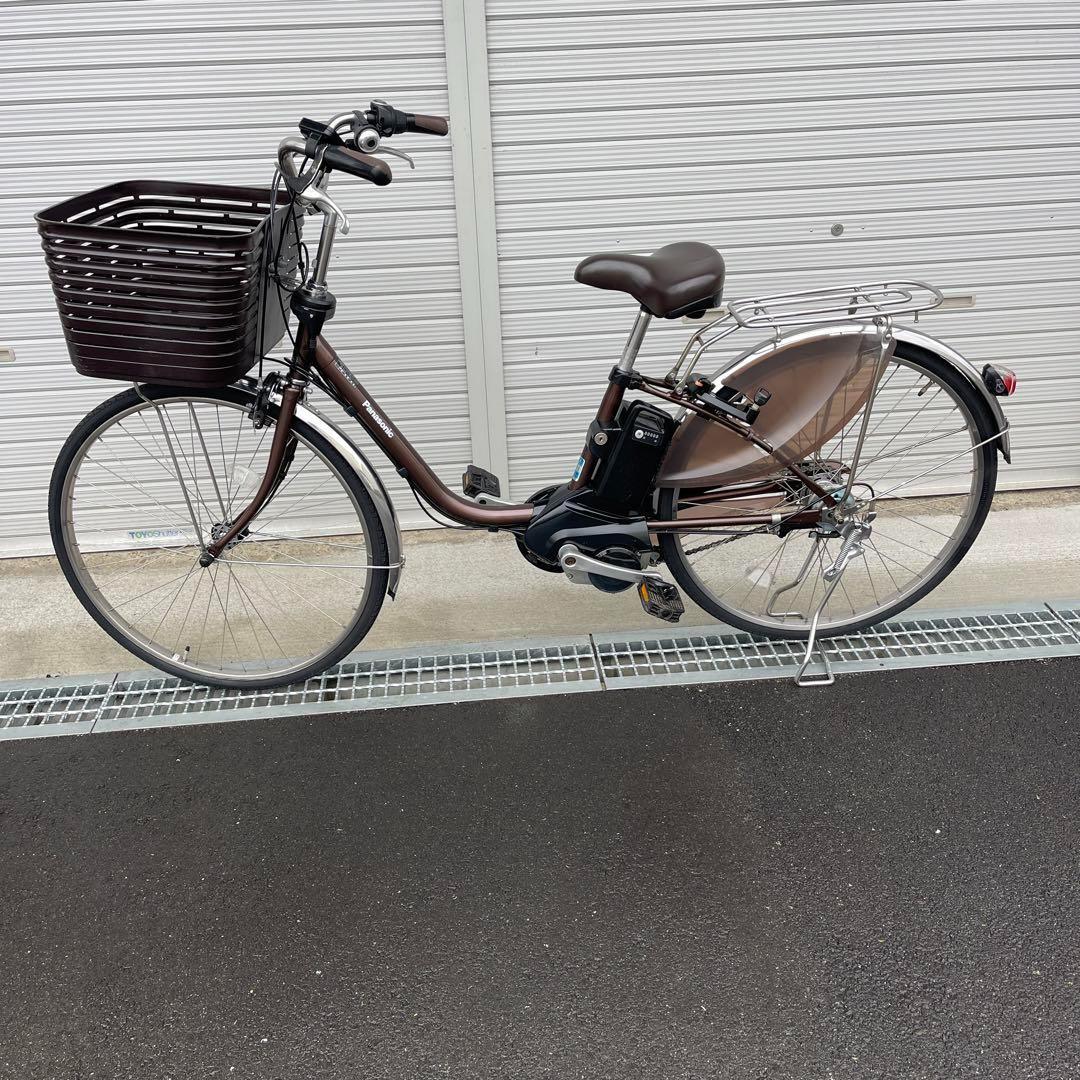 美品 Panasonic電動アシスト自転車 ブラウン