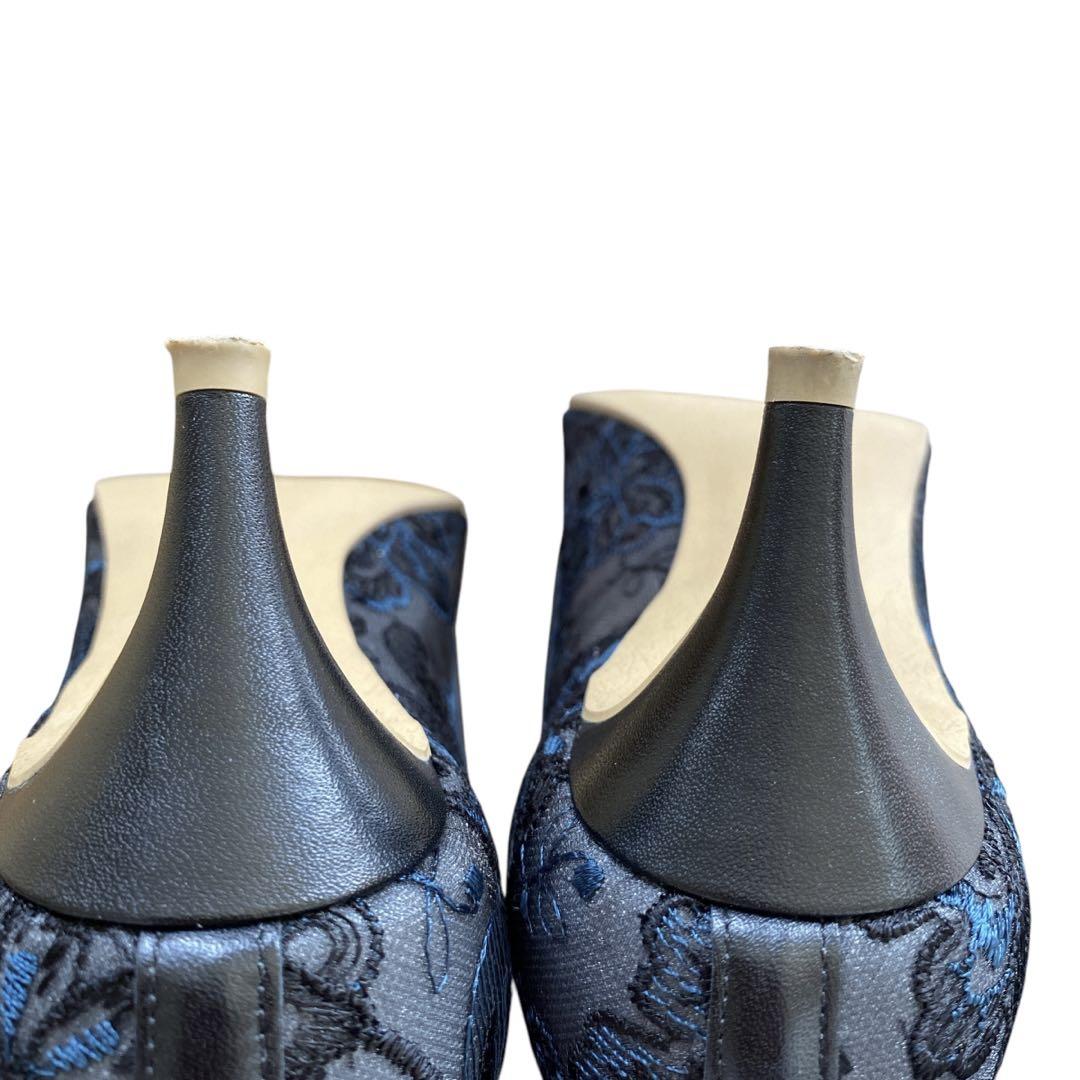 美品 DIANA レース チュール パンプス （22.5㌢） ブラック ダイアナ