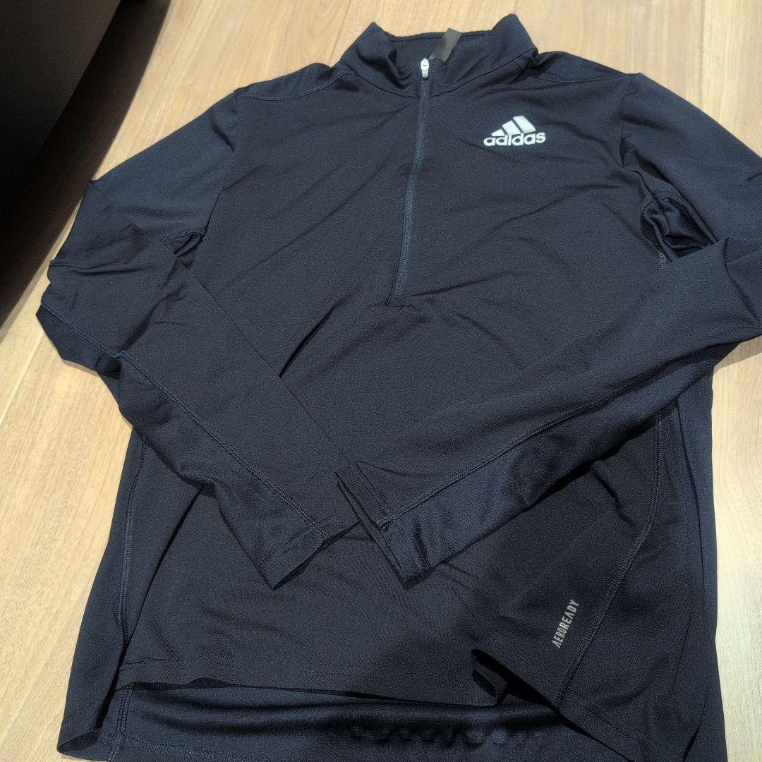 adidas ハーフジップ ランニングシャツ L 2枚セット