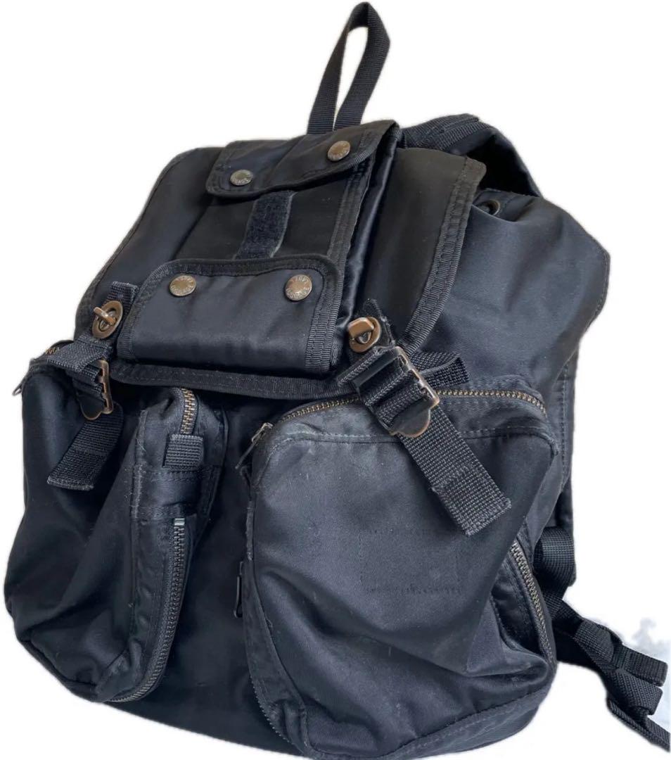 吉田　LUGGAGE LABEL PORTER リュック　黒　リモンタナイロン