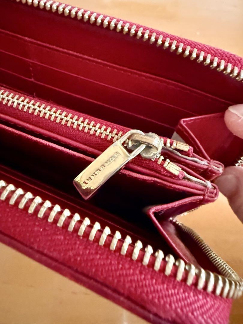 Burberry チェック柄 レザー長財布