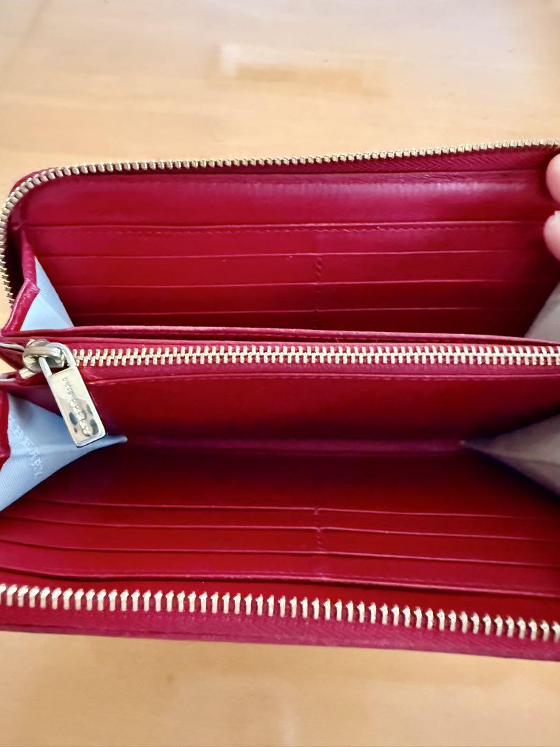 Burberry チェック柄 レザー長財布