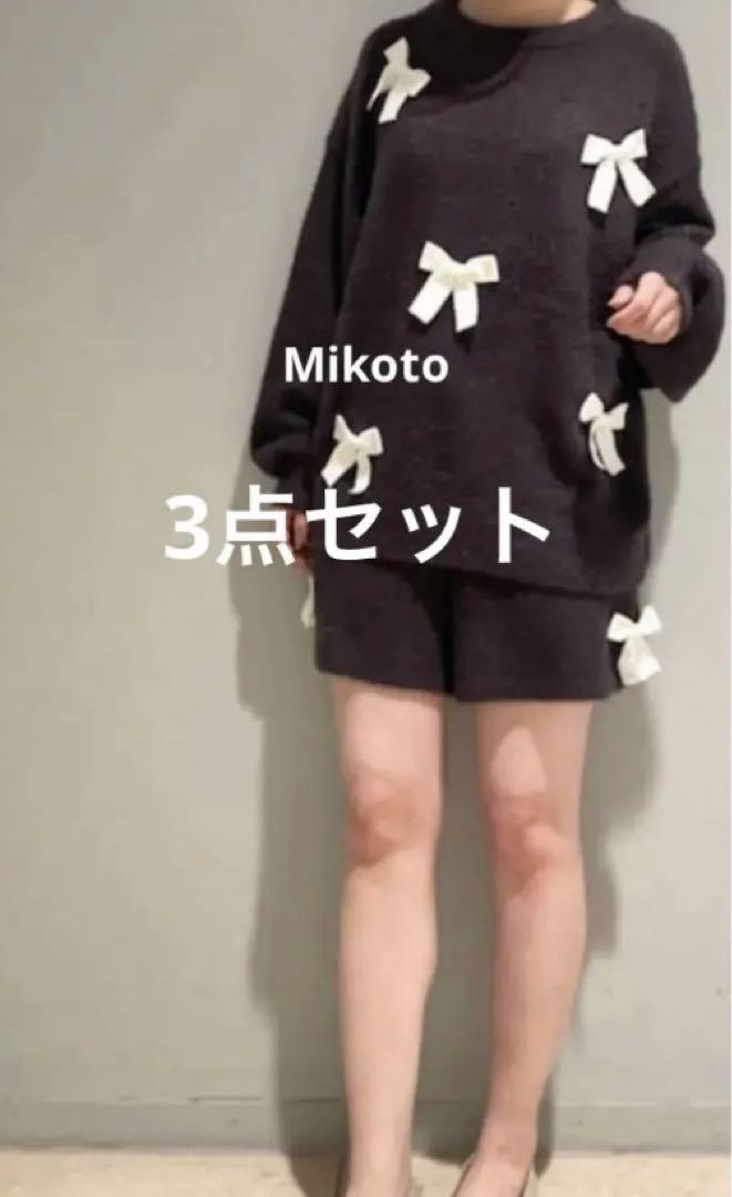 ジェラートピケ　リボンプルオーバー ＆ショートパンツ＆ロングパンツ 新品、未開封