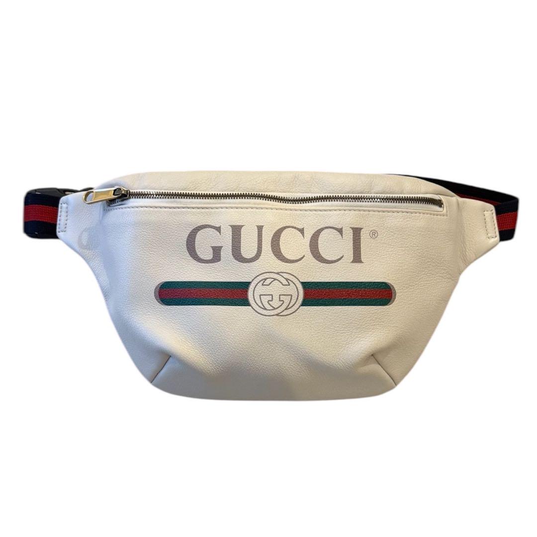 【超美品】GUCCI(グッチ)|ヴィンテージロゴレザーボディーバッグ