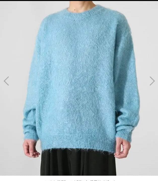 注目ブランド オーラリー モヘアニット ターコイズブルー サイズ3