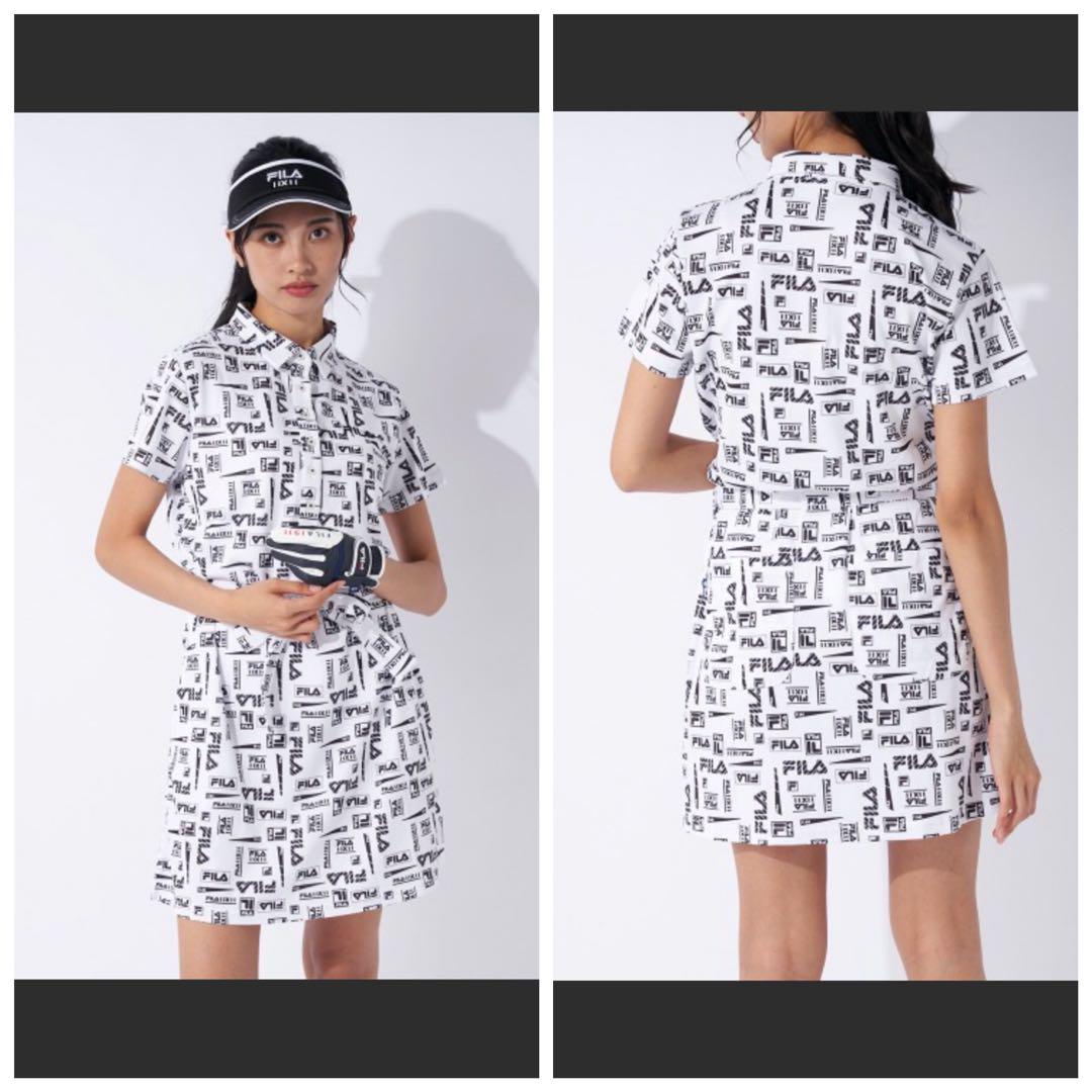 【FILA GOLF】新品　半袖ロゴデザインワンピース　レディースＬＬ　ゴルフ