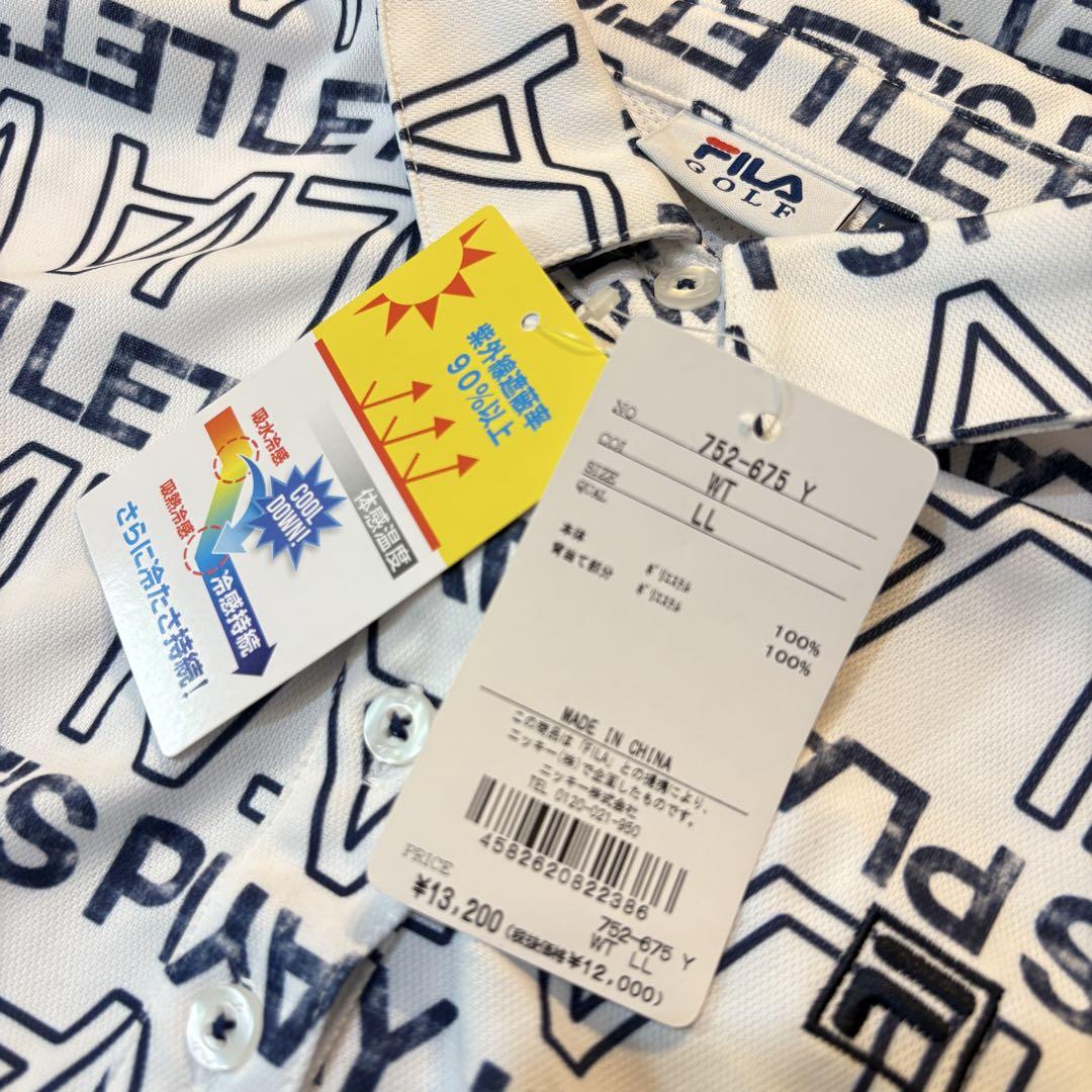 【FILA GOLF】新品　半袖ロゴデザインワンピース　レディースＬＬ　ゴルフ