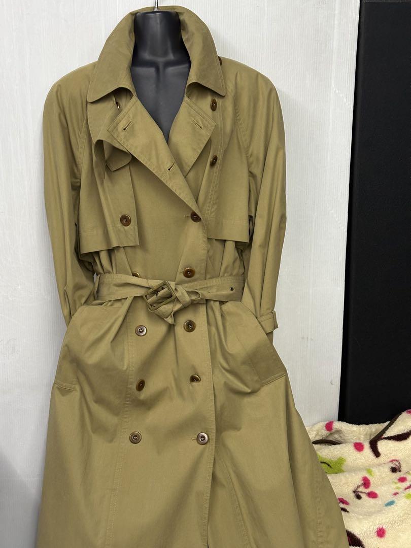 裕*様 美品　ESCADA(エスカーダ)カーキ トレンチコート ダブルブレスト