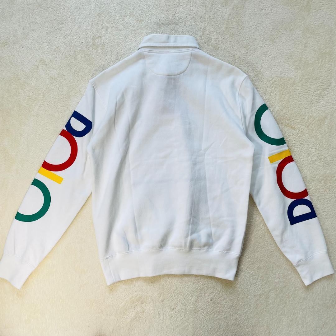 稀少✨ポロラルフローレン スウェット XS 白 ロゴ刺繍 青ポニー ポケット